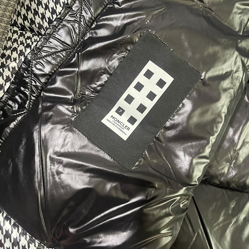 7 Moncler FRGMT Hiroshi Fujiwara Black & White Socotrine Down Jacket - Picture 9 of 14